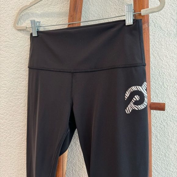 Lululemon X Peloton Wunder Under High Rose Crop Legging Black size 10 - Picture 5 of 12